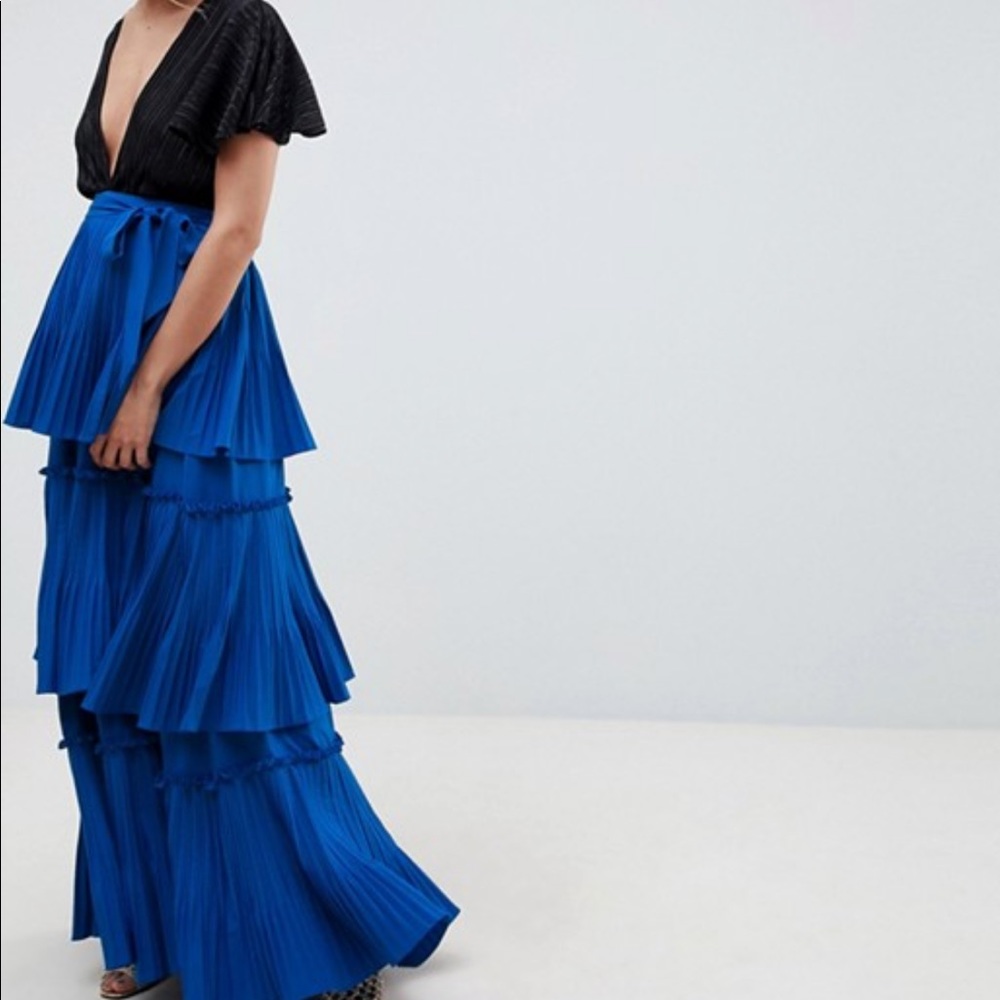 Layered maxi skirt